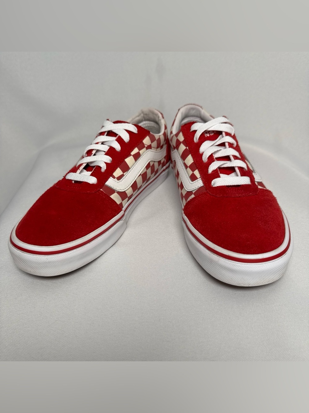 Vans Red White Checkered Old Skool Sneakers Women’s 8.5 Low Top Laces
